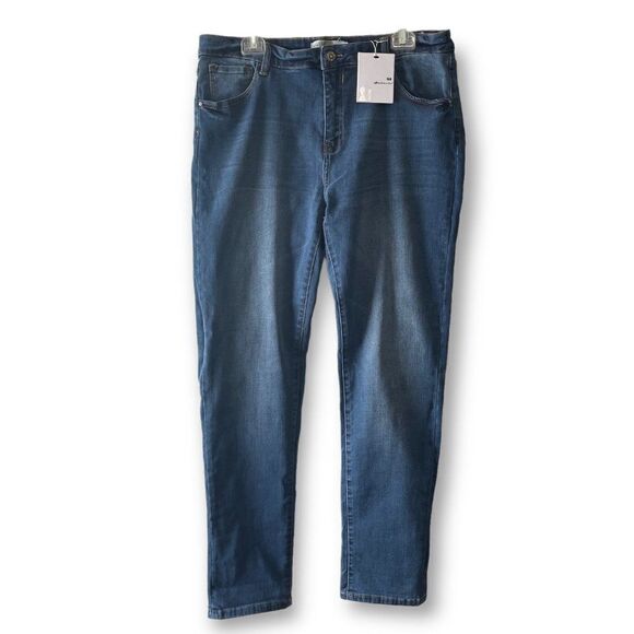 Denim I&M Jeans Mid Rise Crop Skinny, Size 2XL - Picture 1 of 10